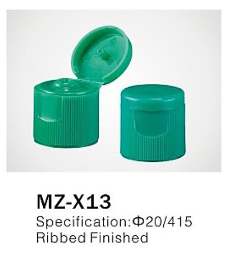 Φ20/415 PP/PET round flip top cap for cosmetic plastic bottle closure,ribbed
