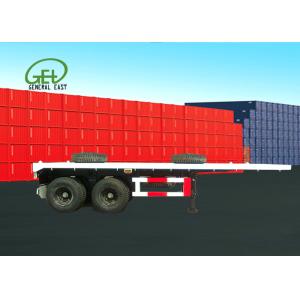 China 50T Capacity 20ft low Speed 2 Drum Axle Semi Flatbed Truck Trailer on sale
