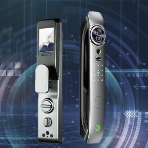 IPS Screen Face Recognition Door Lock Tuya Fingerprint Code Card Key EKey Access