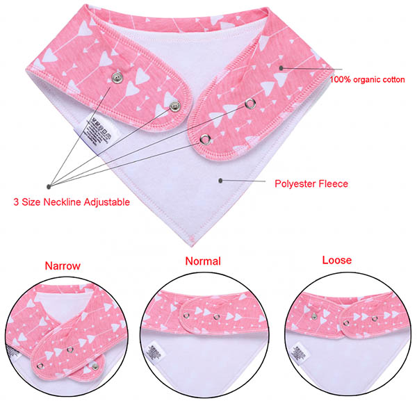 Unisex Super Soft Organic Cotton Drool Bibs For Newborn Baby