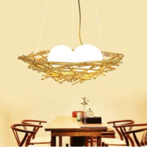 Create Design Rattan Birl egg Pendant Lamp For Indoor Home Kitchen Lighting