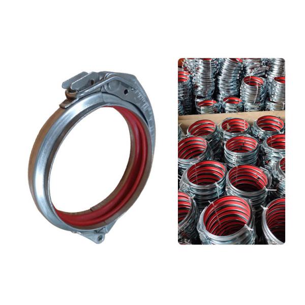 Quality Quick Release Galvanized Pipe Clamp With Lock And Red Rubber wholesale