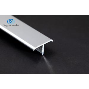 2.5m T Section Aluminium Extrusions 6063 Alu Material Anodized Brushed silver and gold For Wall Decoration