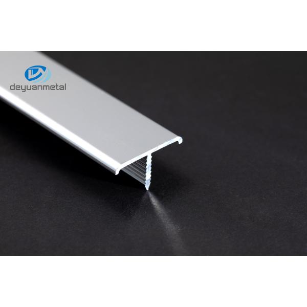 Quality 2.5m T Section Aluminium Extrusions 6063 Alu Material Anodized Brushed silver and gold For Wall Decoration wholesale