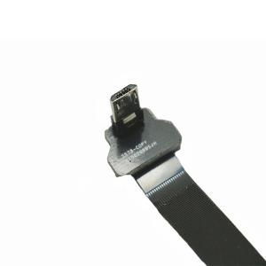 Flat Slim Thin FFC USB Cable , FPC Ribbon Cable Micro USB 90 Degree To Standard