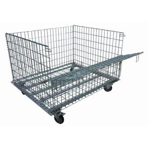 Cheap 1000kg Galvanized Stackable Sliver Wire Container Storage Cages for sale