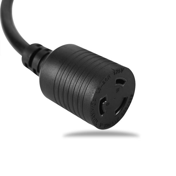 Generator Cord 20A 125V 10FT ETL L5-20P to L5-20R Locking Power Cord SJTW 10AWG 3 Prong USB Type-C ports 0