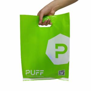 China Nontoxic Plastic Shopping Bags With Handle For Packaging THC Mariajuana Commodity on sale