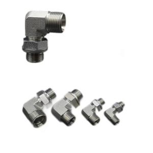 China Medium Carbon Steel Pipe Lines Connect 90 Degree Elbow Bsp Thread Adjustable Stud Ends with O-Ring Sealing Hydraulic Fittings on sale