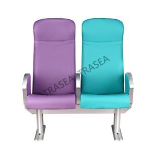 Marine passenger seating with alloy frame and  fire retardant cover