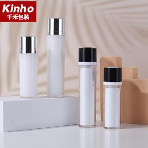 China Rotate Cosmetic Airless Bottle 15-50ml Lotion Spray Bottle ABS Round Double Wall on sale