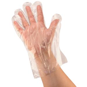 China PLA Plastic Biodegradable Disposable Gloves Plant Based Material on sale