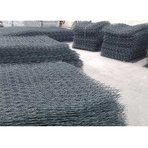 Weaved Wire Mesh Pvc Coated Gabion Baskets , Plastic Gabion Baskets