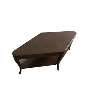 Diamond walnut veneer espresso finish side table,coffee table for living room