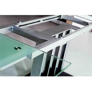 2100mm Length Extendable Dining Table Frosted With Contemporary Design