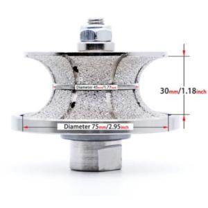 Vacuum Brazed Diamond Hand Profile Wheel For Granite A Grade Customized Support