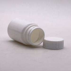 30ml Capacity HDPE Portable White Plastic Pill Tablet Container with Child