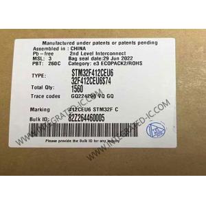 Cheap STM32F412CEU6 Microcontroller MCU 100MHz 32Bit Microcontroller IC UFQFPN48 Embedded MCU for sale