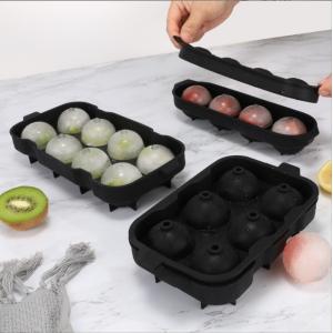 Hot Stocked Silicone Ice Ball Maker Easy Release Reusable Sphere Cube Tray for