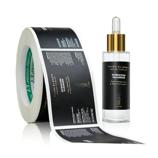 Printing Custom cosmetics Adhesive Circle Stickers Packaging Roll Label