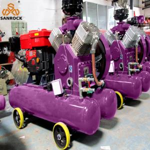 Industrial Piston Air Compressor Machine ​Belt Driven Diesel Portable Air