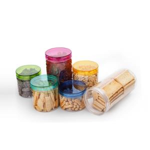 Round 150ml 250ml Food Safe Plastic Jars With Lids Nut Candy Packaging