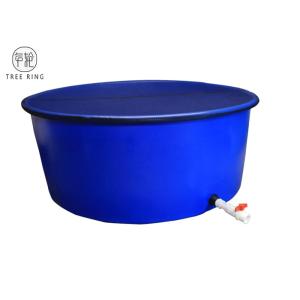 China 1000 Gallon Vertical Flat PE Blue Open Top Tank Fish Ponds For Gowing Chinese Catfish on sale