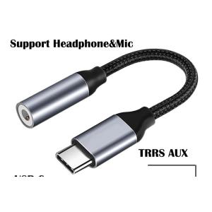 High Compatible DAC USB Type C to AUX 3.5mm Audio Cable Adapter for Samsung