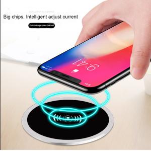 Desktop Embed 10W Wireless phone Charger for iPhone X 8 Plus Samsung S8 S9 Plus