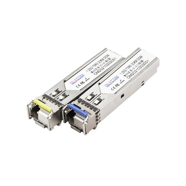 1550nm Gigabit SFP Module Transceiver , SFP Copper Module BiDi WDM 20km