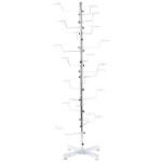 Chrome Adjustable 20 Hooks Tree Display Stand For Hats Caps Display Rack