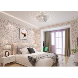 Elegant Non - woven Modern Removable Wallpaper  / Leaf Pattern Wallpaper