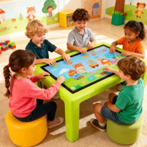 Cheap 55 Inch Mobile Interactive Touch Table with TFT Panel for Gaming and Digital Kiosk for sale