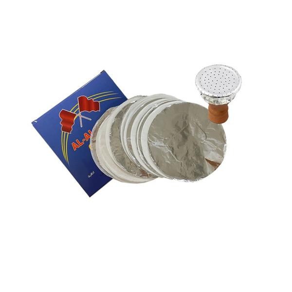 Quality Composited 20mic Food Grade Paper Sheet for Shisha Hookah Aluminum Foil Sheet With Hole wholesale