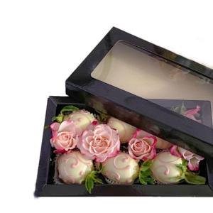 Gift Black Mixed Empty Chocolate Gift Boxes Packaging With Window OEM