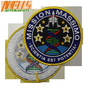 Twill Fabric Custom Mission Embroidery Patch Heat Press Back For Garments Hats