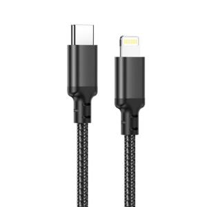 18W 20W Type C To Lightning Cable Nylon Braided Mobile Data Cable