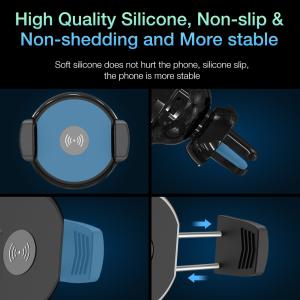 Air Vent Phone Holder for Car, Wireless Charger Phone Holder/Mount for iPhone,
