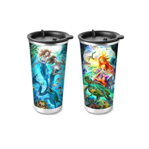 Promotional Custom Printing Plastic Cartoon Lenticular 3d Cup 300ml-1500ml