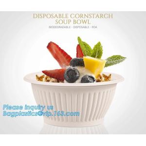 Corn Starch Eco-friendly Microwave Hot Sale Custom Biodegradable Bowl With Lid