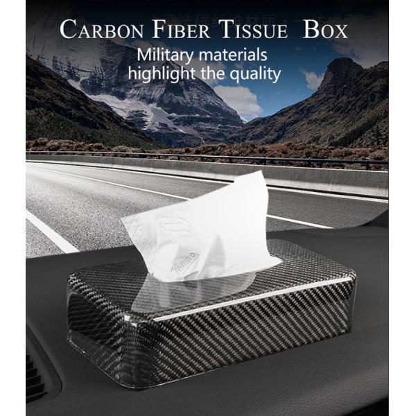 Shockproof 3K Glossy Carbon Fiber Tissue Box