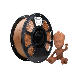 High Quality 3D Printer Filament Ebony Wood Color PLA+ Filament 1.75mm Toughness