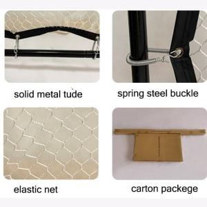 High Durability Tennis Trainer Rebound Net Convenient White Metal Tude