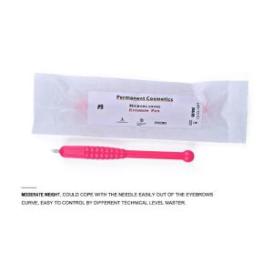 Pink Disposable Manual Pen For Semi Permanent Makeup with Flaecible Blades