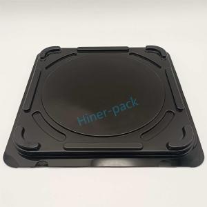 Clear 8 Inch Silicon Wafer Box Container Black PET Material Wafer Shipper For