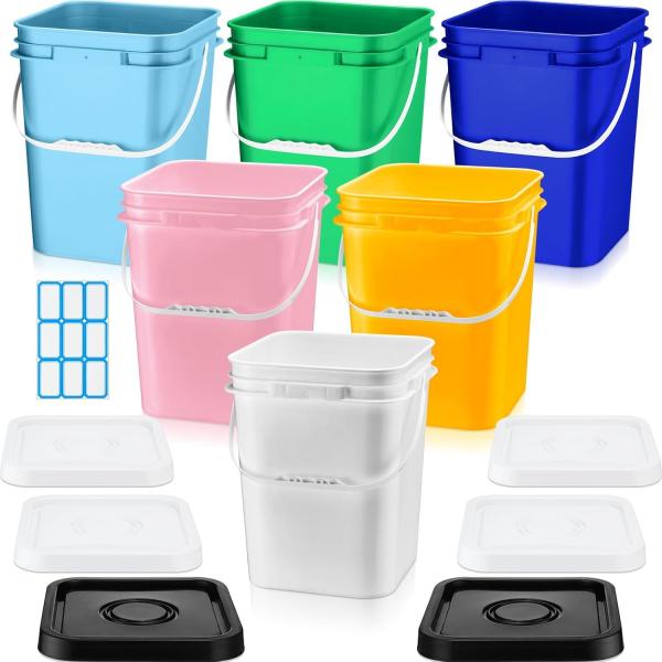 Square Bucket With Lid,Industries Barrels With Lid And Plastic Handle,Rain