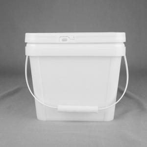 1 Gallon 3.5L Plastic Square Pail With Lid Excellent Seal Ability