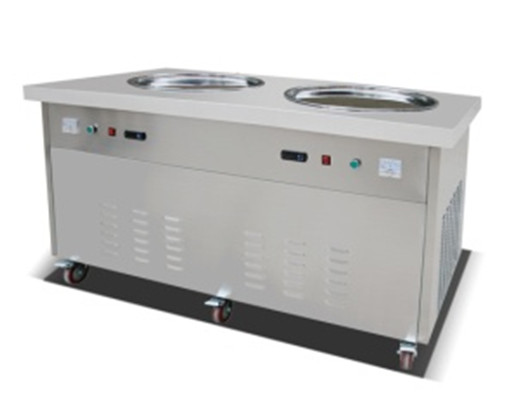 Quality 35cm Double Pot Fried Ice Cream Roll Machine R404A wholesale