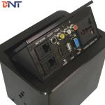 Conference Table Pop-up Desktop Power Socket Box with Bottom Connection Panel