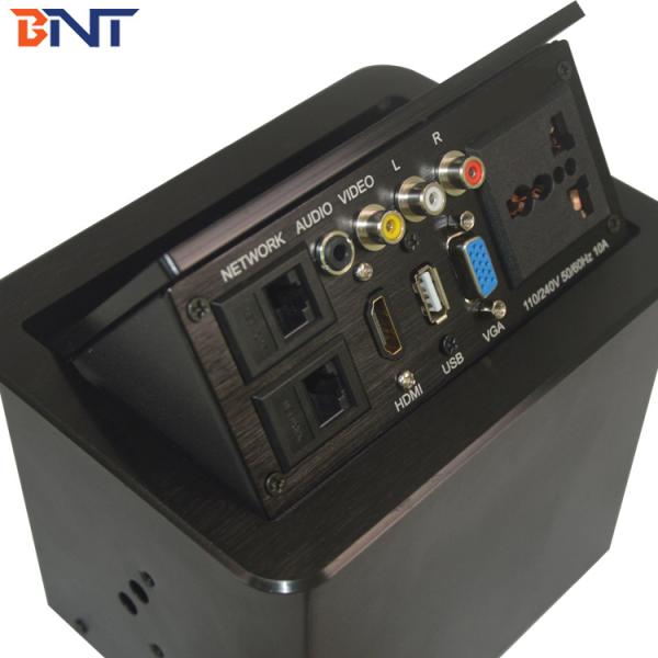 Quality Conference Table Pop-up Desktop Power Socket Box with Bottom Connection Panel wholesale